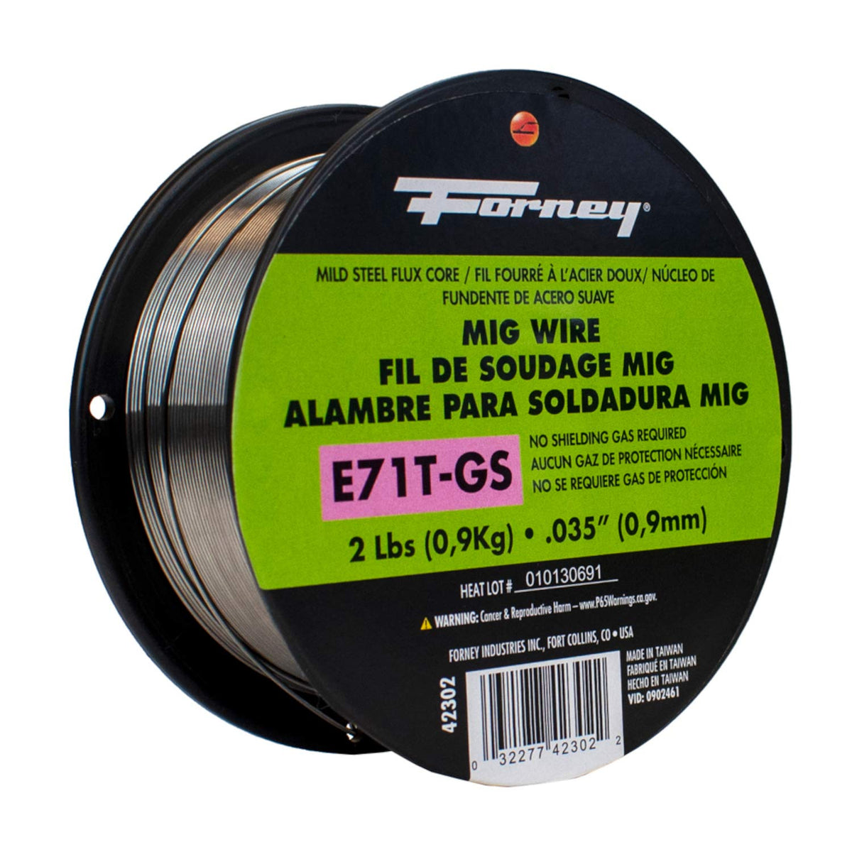 42302 Flux Core Mig Wire , Red | Gasless wire feed welding wire designed for single-pass applications. Ideal for