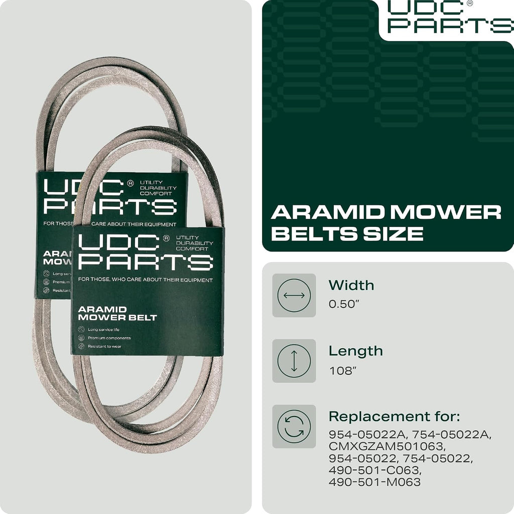 UDC Parts 954-05022A Deck Belt Replacement for Cub Cadet XT1 LT46 46 Inch