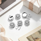 6Pcs Rhinestone Button Covers, Detachable Crystal Embellishment