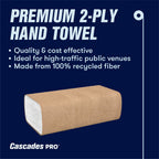 Perform Premium Multifold Paper Towels H173, 150 Sheets, White