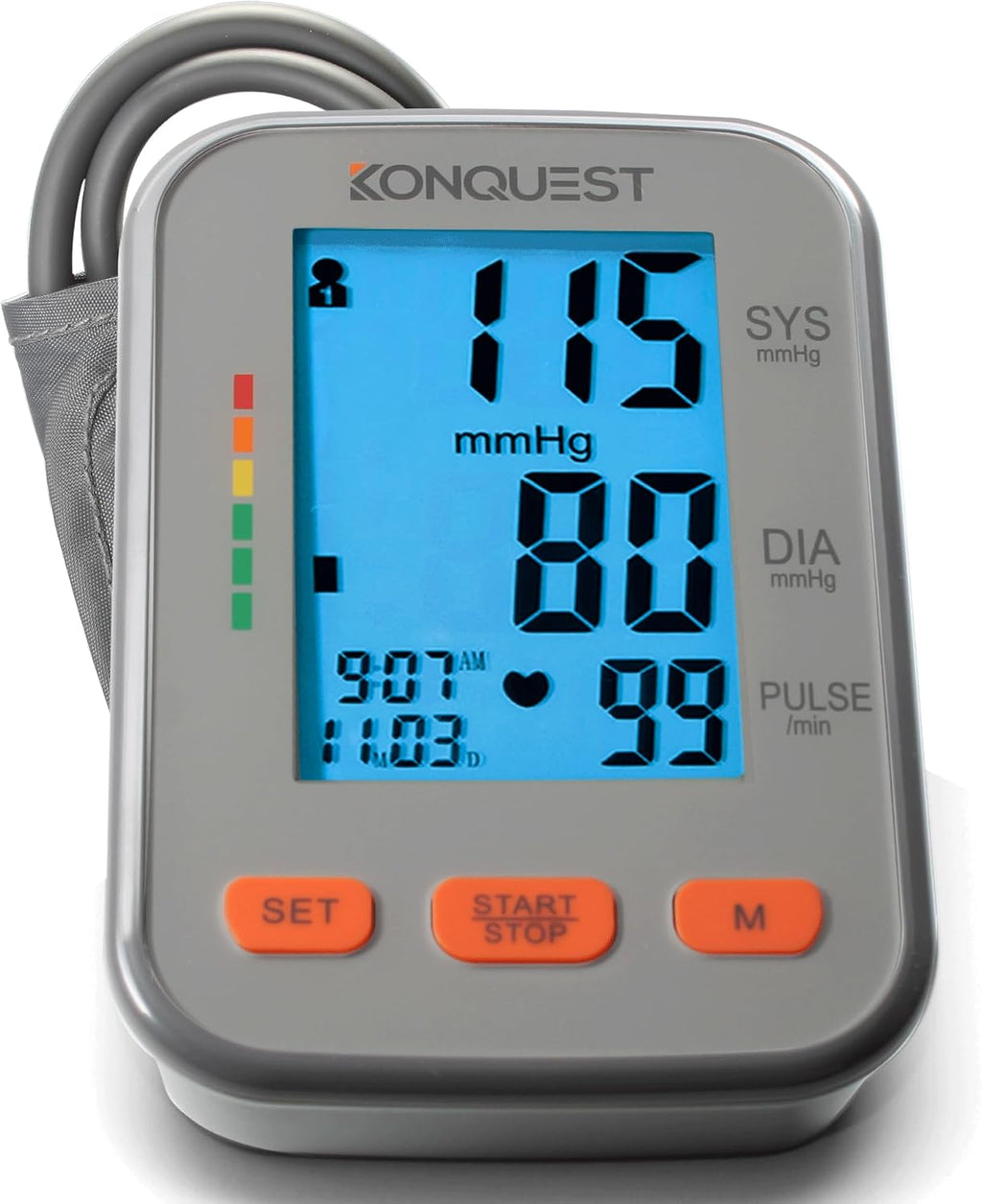 KBP-2704A Automatic Upper Arm Digital Blood Pressure Monitor - Large Backlit Display - Irregular Heartbeat Detector