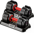 Adjustable Dumbbell Set, 10-in-1 25LB/50LB/90LB Ajustable Dumbbells with Safe Locking System, Enclosed Storage Tray