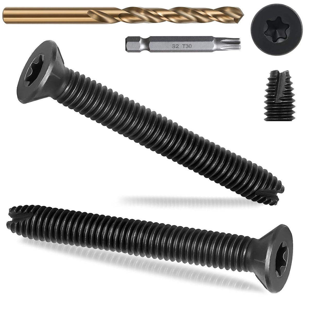 1/4-20 x 2 100Pcs Flat Head Thread Cutting Self Drilling Deck Screws
