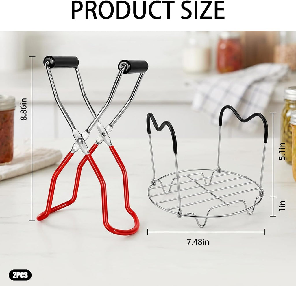 2‑Piece Canning Rack for Water Bath Canner, Instant Pot Trivet