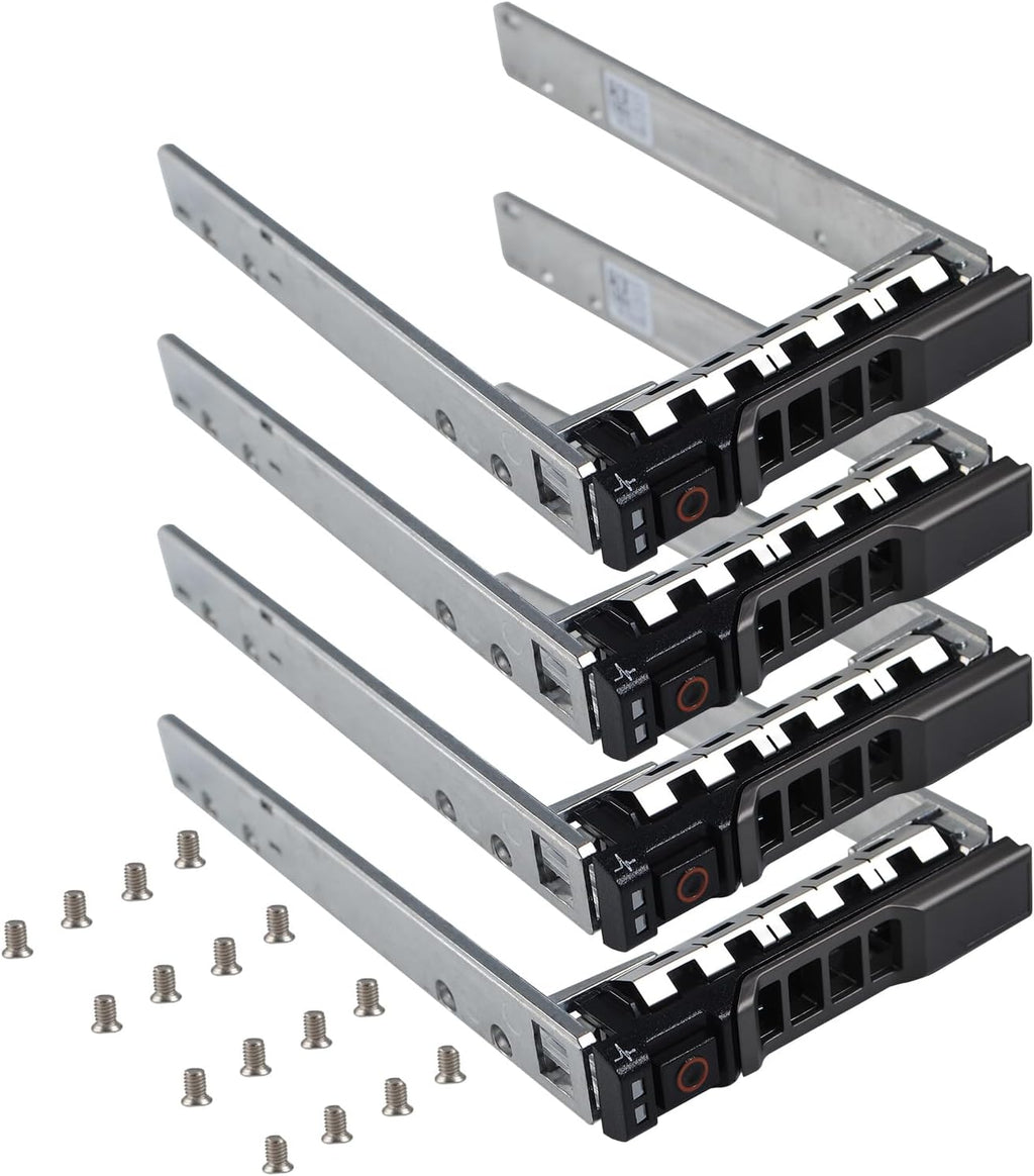 4-Pack Hard Drive Tray Caddy 2.5 SSD HDD Caddy G176J 0G176J SAS SATA Caddy