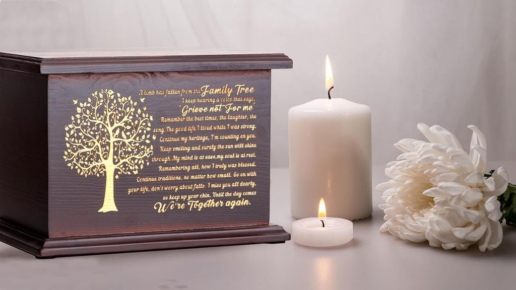 Cremation Urns for Ashes Wooden Urn Memorial Urn for Human Ashes Adult Male Female Large Burial Funeral Wood Urns