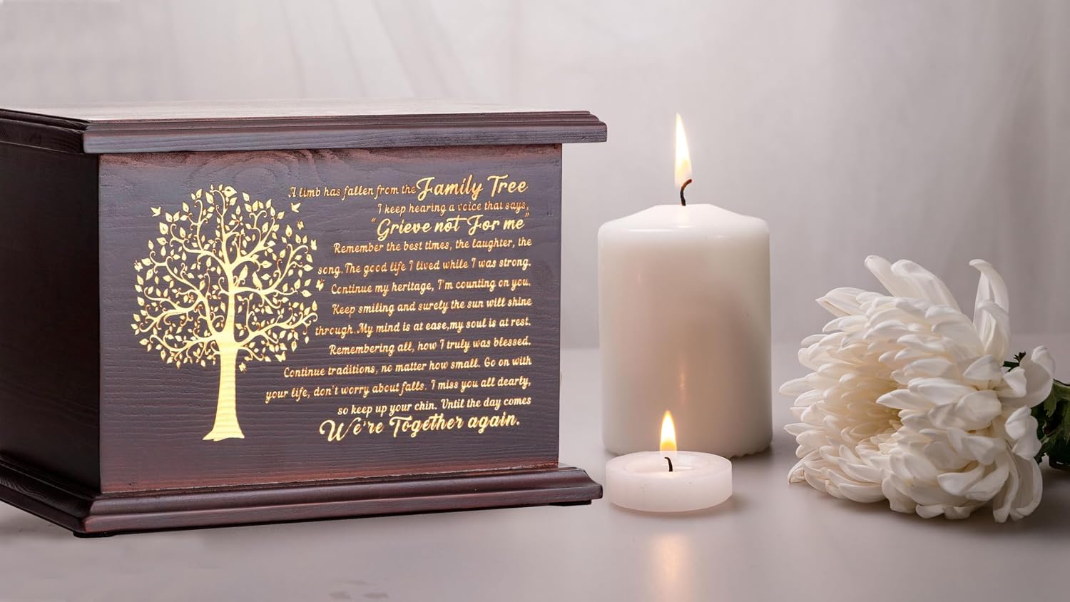 Cremation Urns for Ashes Wooden Urn Memorial Urn for Human Ashes Adult Male Female Large Burial Funeral Wood Urns