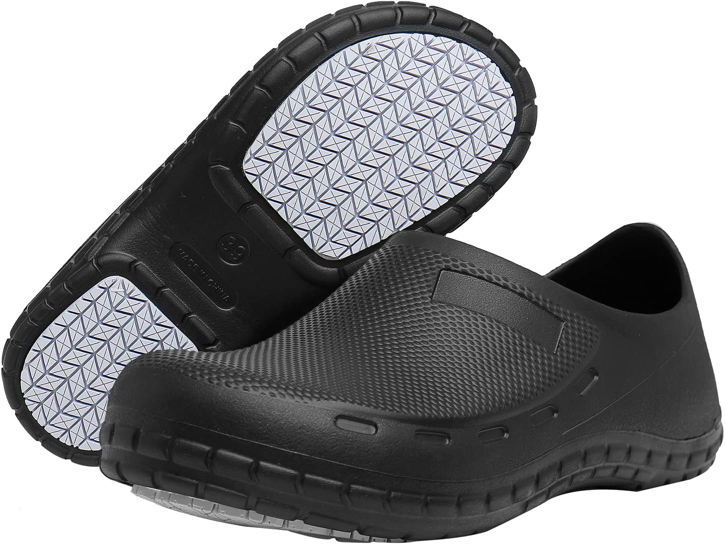 Men Non Slip Work Shoes, Waterproof Chef Shoes, Food Service Shoes for Restaurant, Oil Resistant Kitchen Work Clogs