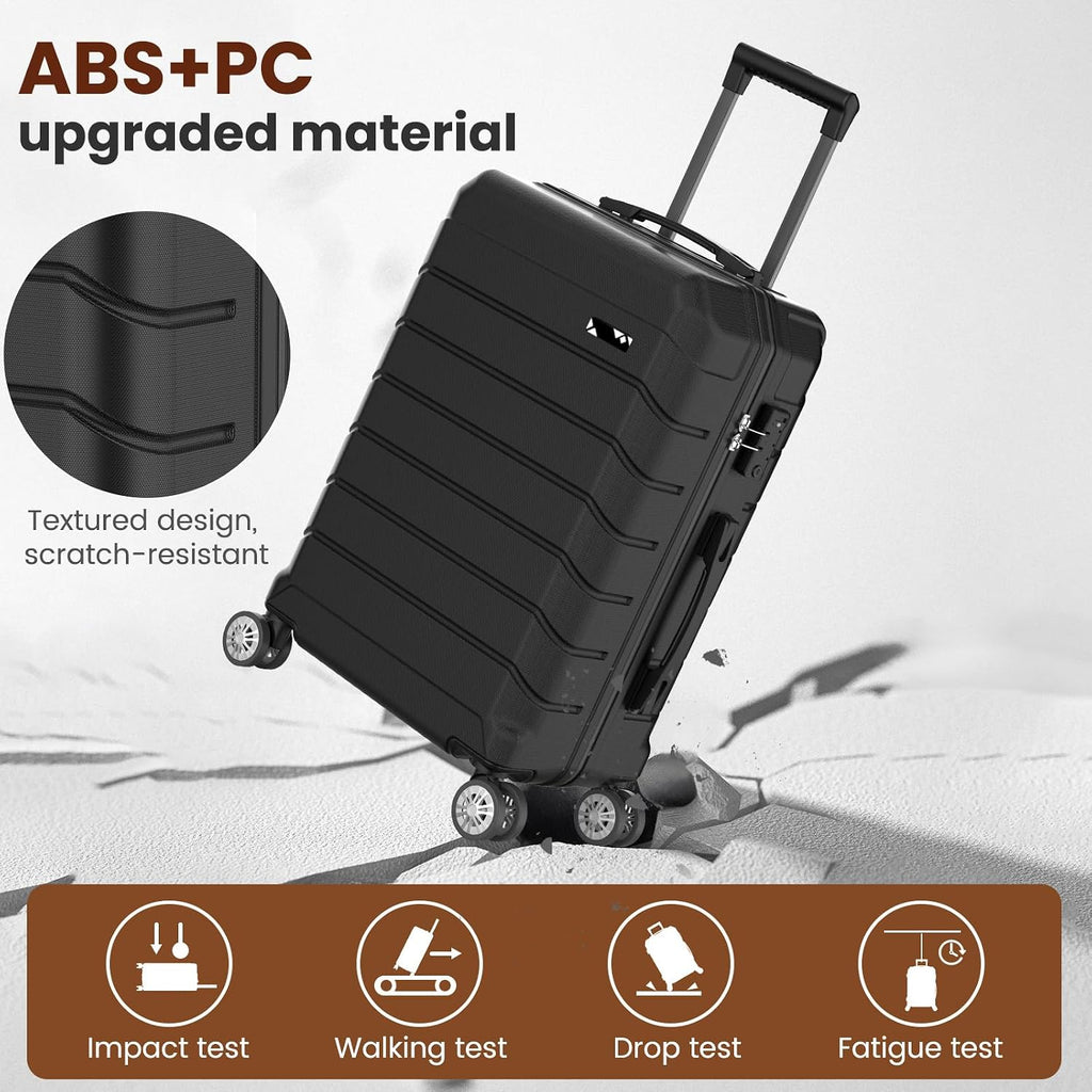 Luggage Sets 3 Piece, Hardside Carry On Suitcase with Spinner Wheels, Lightweight Durable Luggage for Travel | TSA