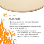 Pizza Stone For Grill and Oven, 16.5" Round Pizza Tile