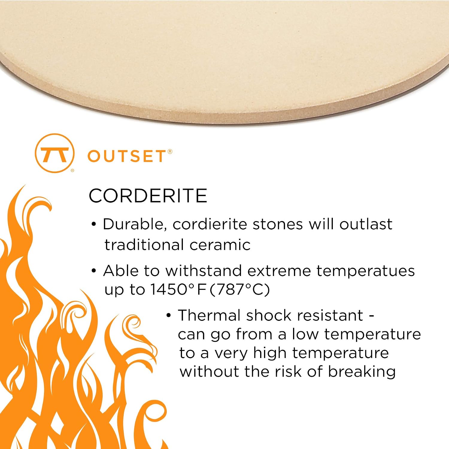 Pizza Stone For Grill and Oven, 16.5" Round Pizza Tile