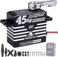 Waterproof 45KG Servo Coreless Motor 8.4V HV Servo High Torque Servo Full Metal Gear RC Servo Programmable for 1/8