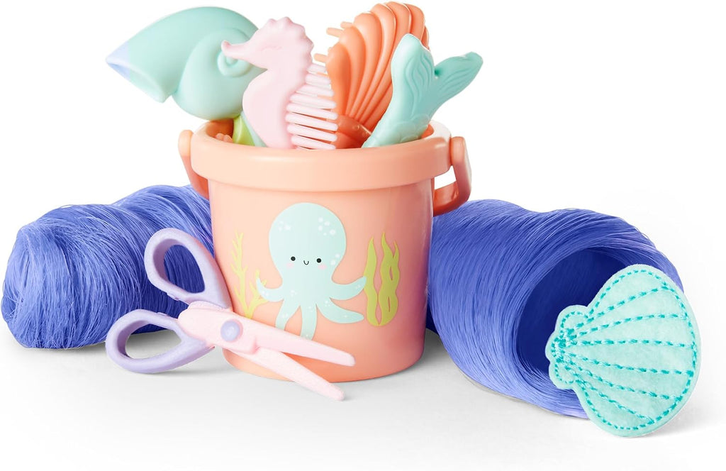 American Girl WellieWishers 14.5-inch Doll Seashell Salon Playset with Hair Extensions that Change Color, For Ages 4+