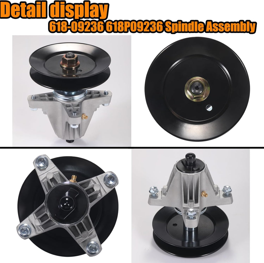 618-09236 618P09236 Spindle Assembly for Cub Cadet XT1-GT54 ST54, ZT1-54, ZT2-54, ZTS2-54 Craftsman Z5800 Troy Bilt Mustang 54XP MTD 54" Mower Deck Spindle with Mounting Bolts and Threads