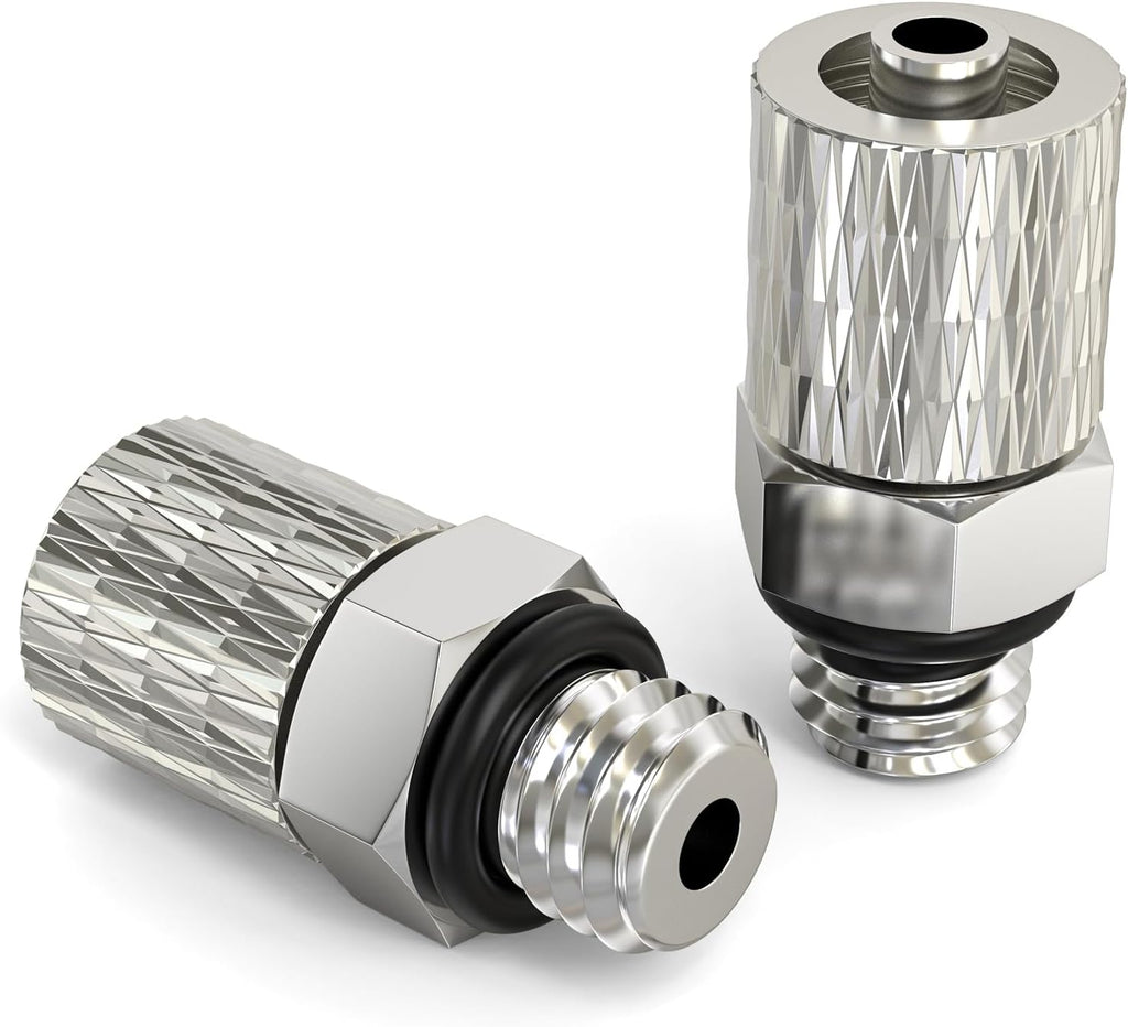 TAILONZ PNEUMATIC 4MM Tube OD x M3 Thread Straight Miniature Quick Release Couplings Locking Pneumatic Fittings PC4-M3 (Pack of 10)