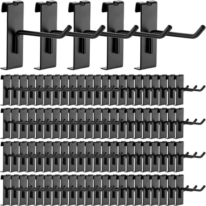 100 Pcs Gridwall Hooks Accessories 2/4/6 Inch Metal Grid Wall Hangers Display Hooks for Retail Garage Shop Commercial