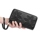 Women's Wallet RFID Blocking Leather Wristlet