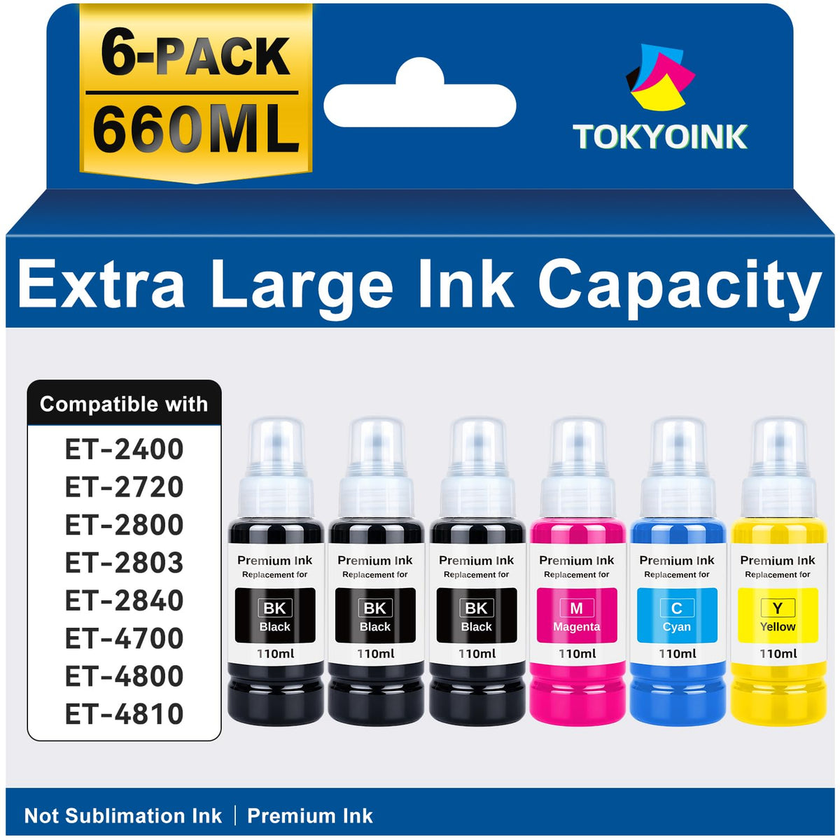 Replacement for EPSON 522 High Capacity Ink Refill Bottles