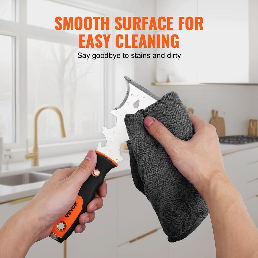 Drywall Knife Set, 6 PCS Drywall Tools Includes 3" Painter Scraper, Two Putty Knives, Two Taping Knives and 12" Mud