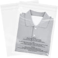 10" x 13" (100 Count) Clear Poly Bags with Suffocation Warning