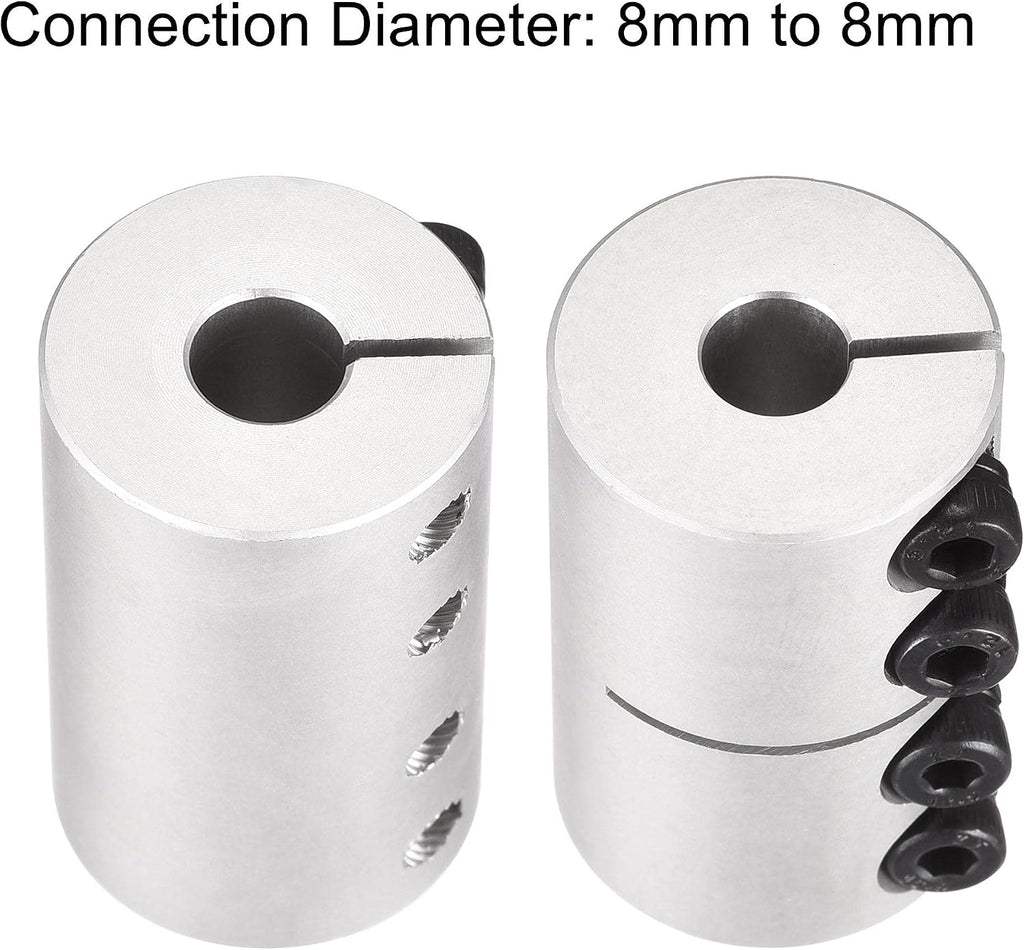 uxcell 2pcs 8mm to 8mm Shaft Coupling 25mmx40mm Coupler Aluminum Alloy Joint Motor for 3D Printer CNC Machine DIY Encoder