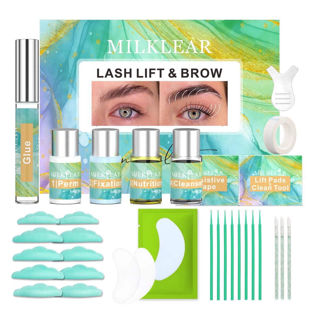 Lash Lift and Brow Lamination Kit, EyeBrow Gel Home DIY or Professional Use | Complete Lash Perm Kit Natural Curl
