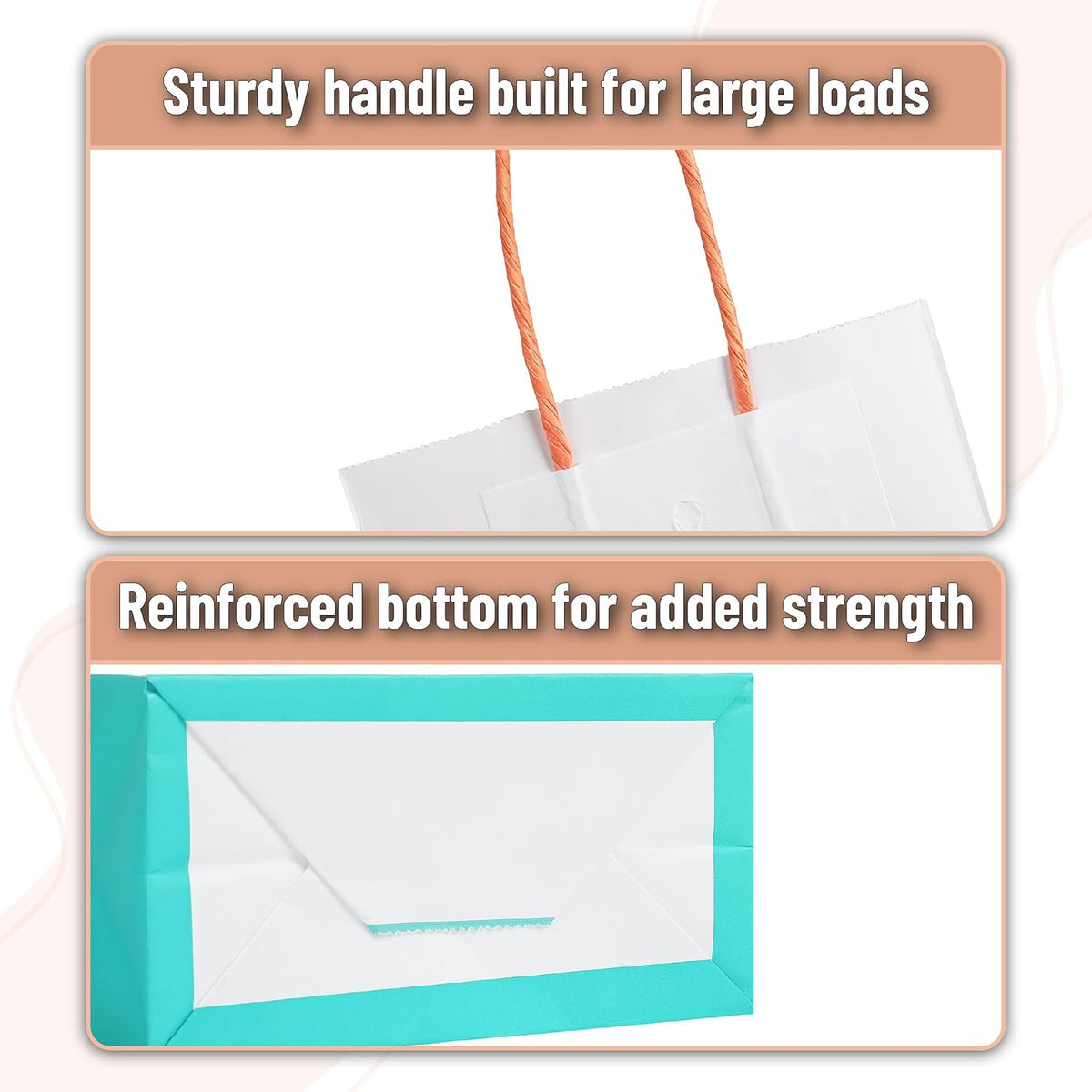Paper Gift Bags with Handles, 32 Pack, 8.3" x 5.9" x 3.1"