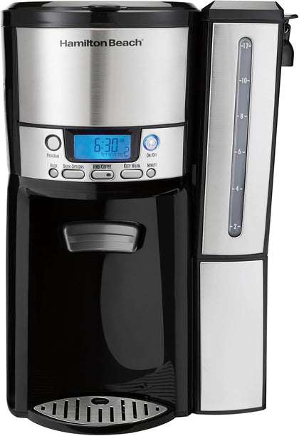 One Press Programmable Dispensing 12 Cup Coffee Maker with Internal Coffee Pot, Stays Warm and Fresh for Hours, 60