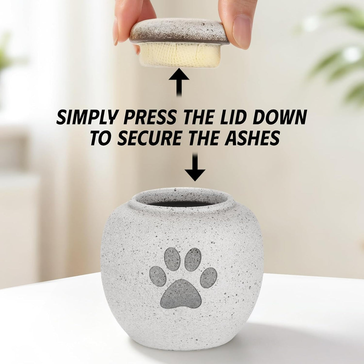 Pet Urns for Cats Dog Urns for Ashes 2.76“ Pet Urn Ceramic Small Urn