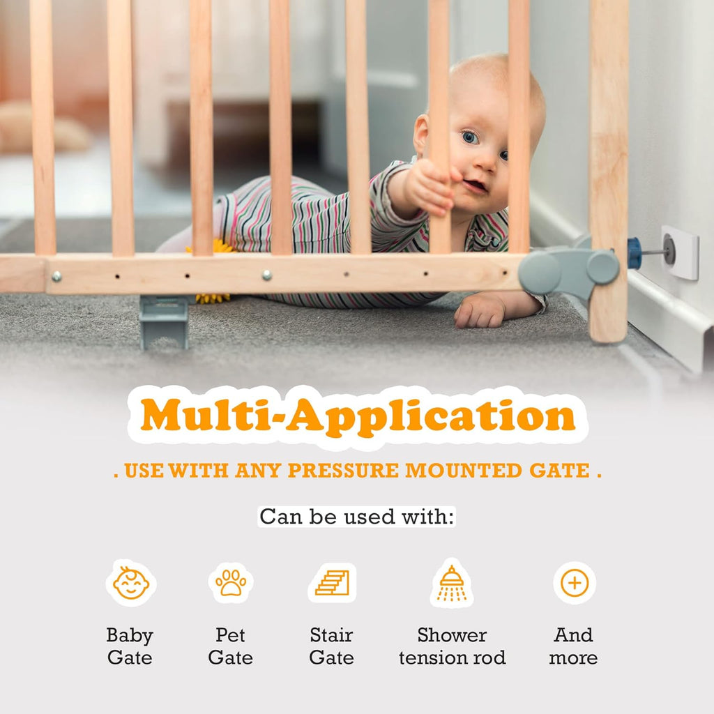 Baby Gate Wall Protector (Made in USA) Protects Walls and Doorways from Pet Gates - for Pressure Mounted Indoor