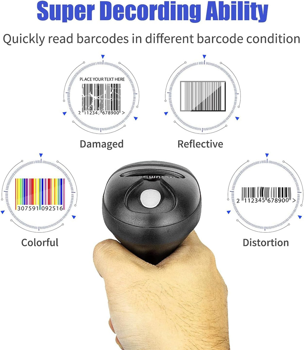 USB 1D Barcode Scanner, Handheld Wired CCD Barcode Reader | Supports Screen Scan UPC Bar Code Reader for Warehouse