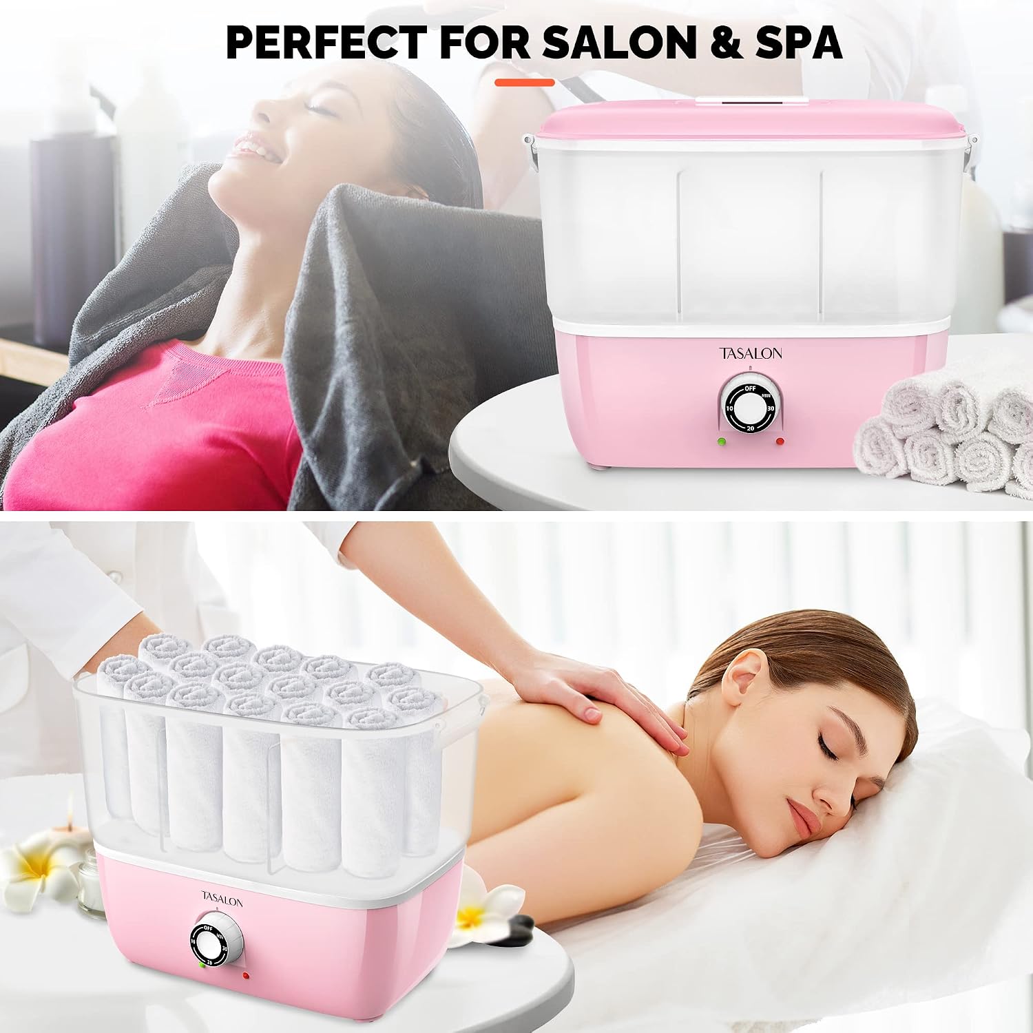 Hot Towel Steamer for Facials, Hot Towel Warmer Quickly Heats Up in 5 Minutes, Portable Towel Machine Fits 16 Mini