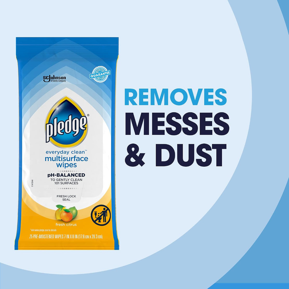 pH Balanced Multi Surface Cleaning Wipes, Fresh Citrus, 25 ct, 6 pk