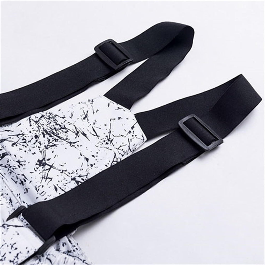 Kids Snow Bibs Waterproof Insulated Ski Pants Boys Girls Adjustable Strap Snowboard Overalls Winter Warm Snow Suit