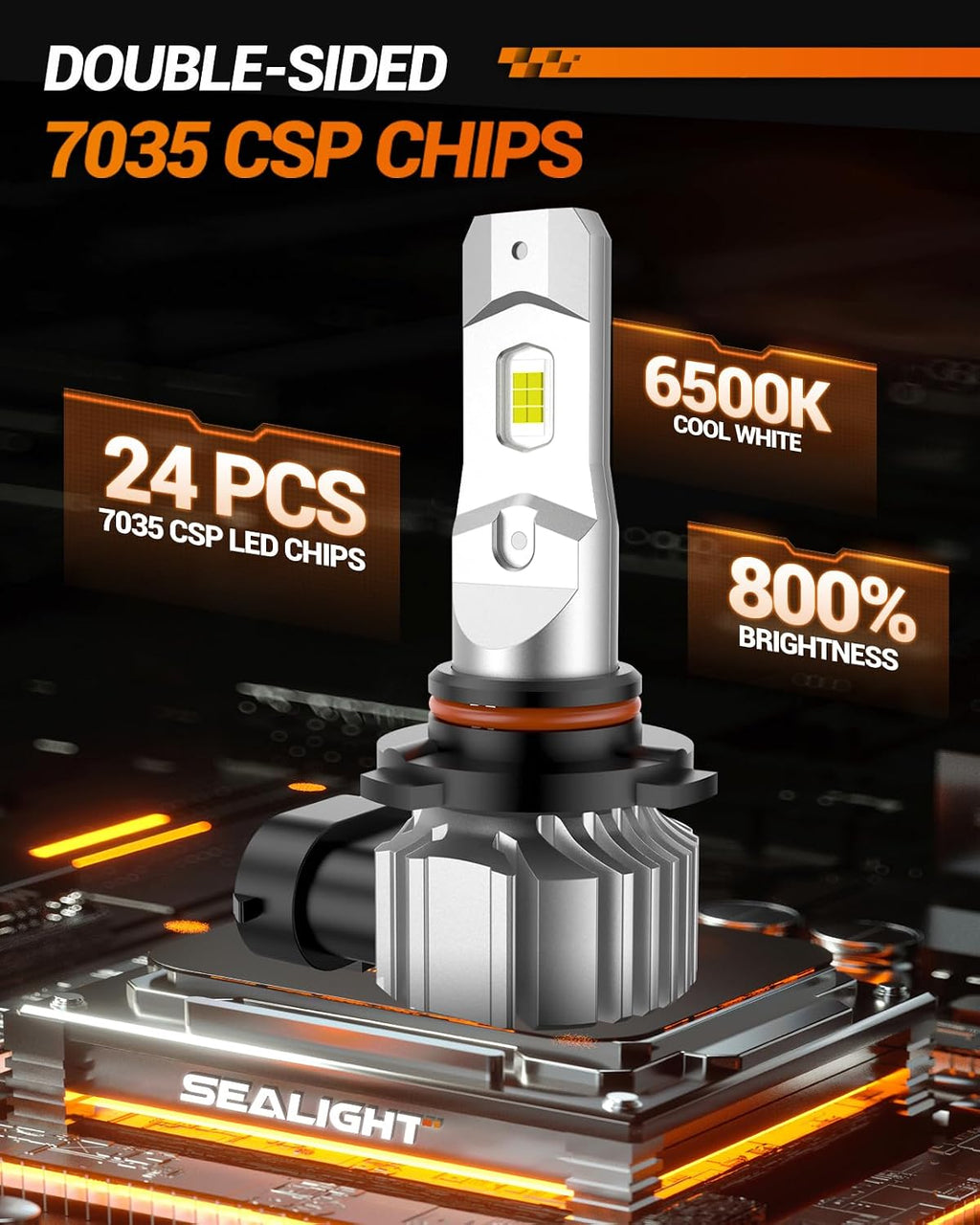 9145 H10 LED Fog Light Bulbs or DRL, 18000LM 800% Brightness 9140 H10 9145 LED Fog Lights LED Bulb for Car, 6500K