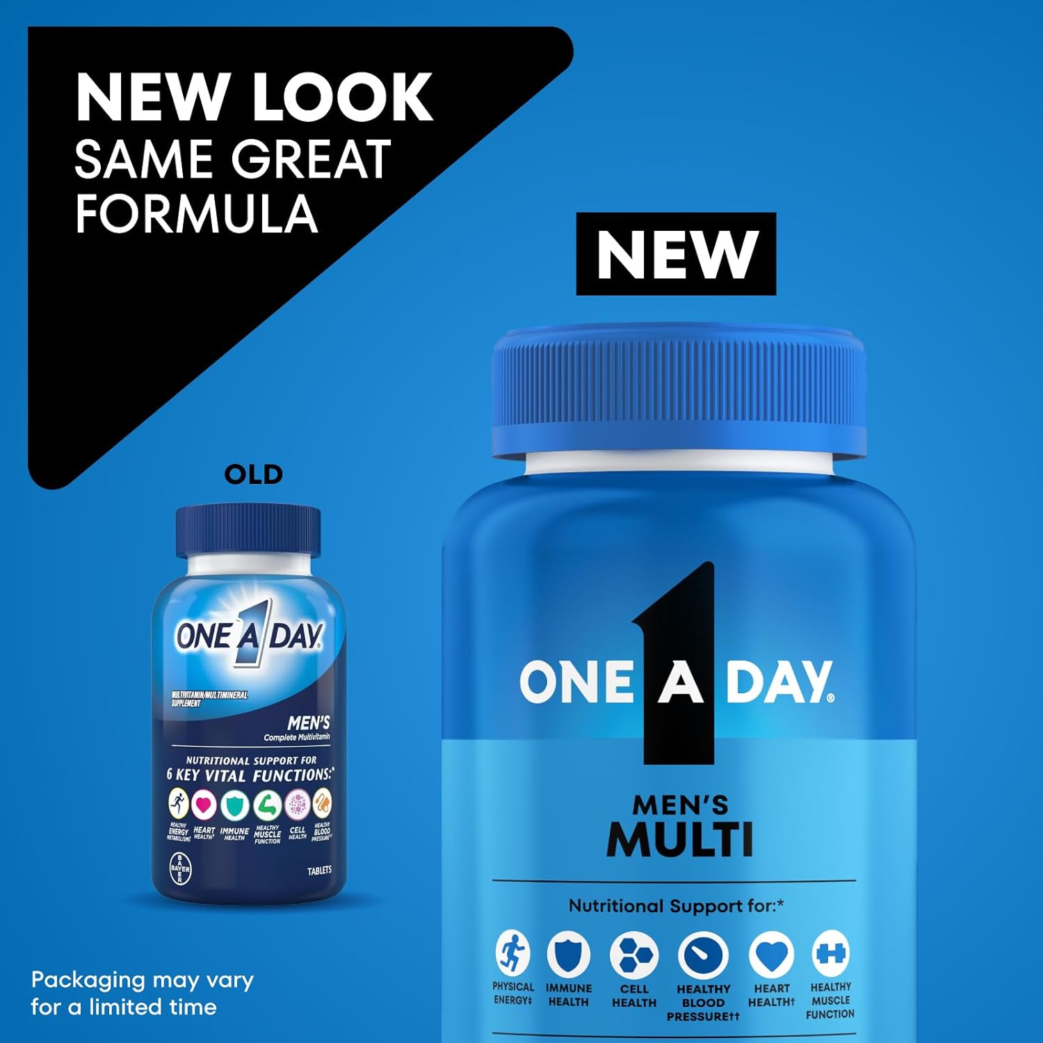Multivitamin for Men - Daily Mens Multivitamins with Vitamin D, Zinc, Folic Acid, and B Vitamins, Physical Energy