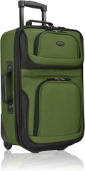 Rio Lightweight Softside Rolling Carry-on Suitcase, 2-Wheel Single, Green