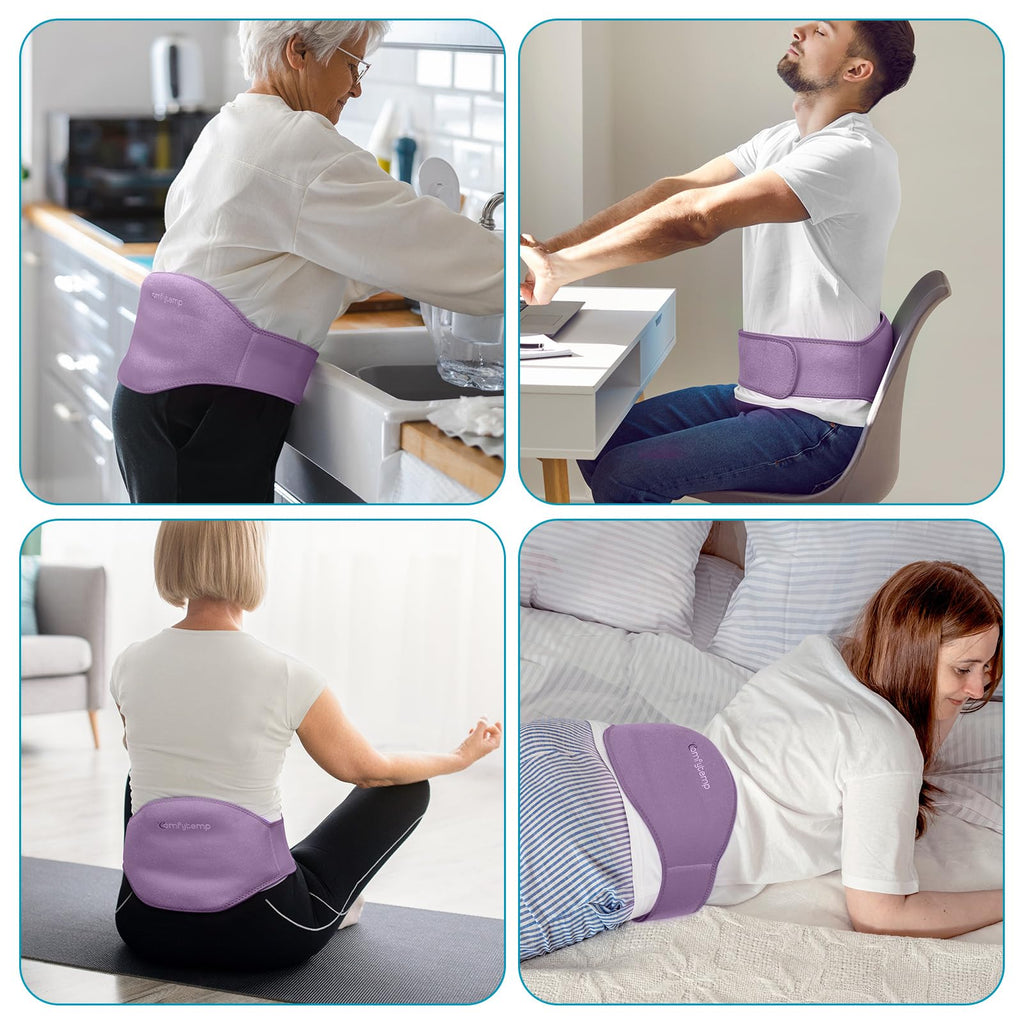 Ice Pack for Back Pain Relief, 2Pcs, Sciatica Brace Reusable Gel
