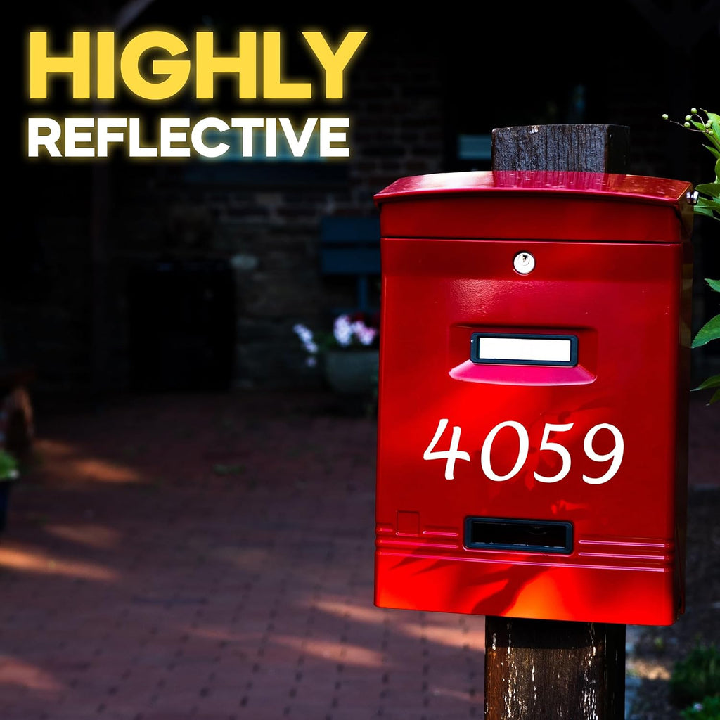 Mailbox Numbers For Outside, 2" Tall, 5 Sets, Reflective | Efficient Deliveries, Aids Emergency Responsiveness, 0-9
