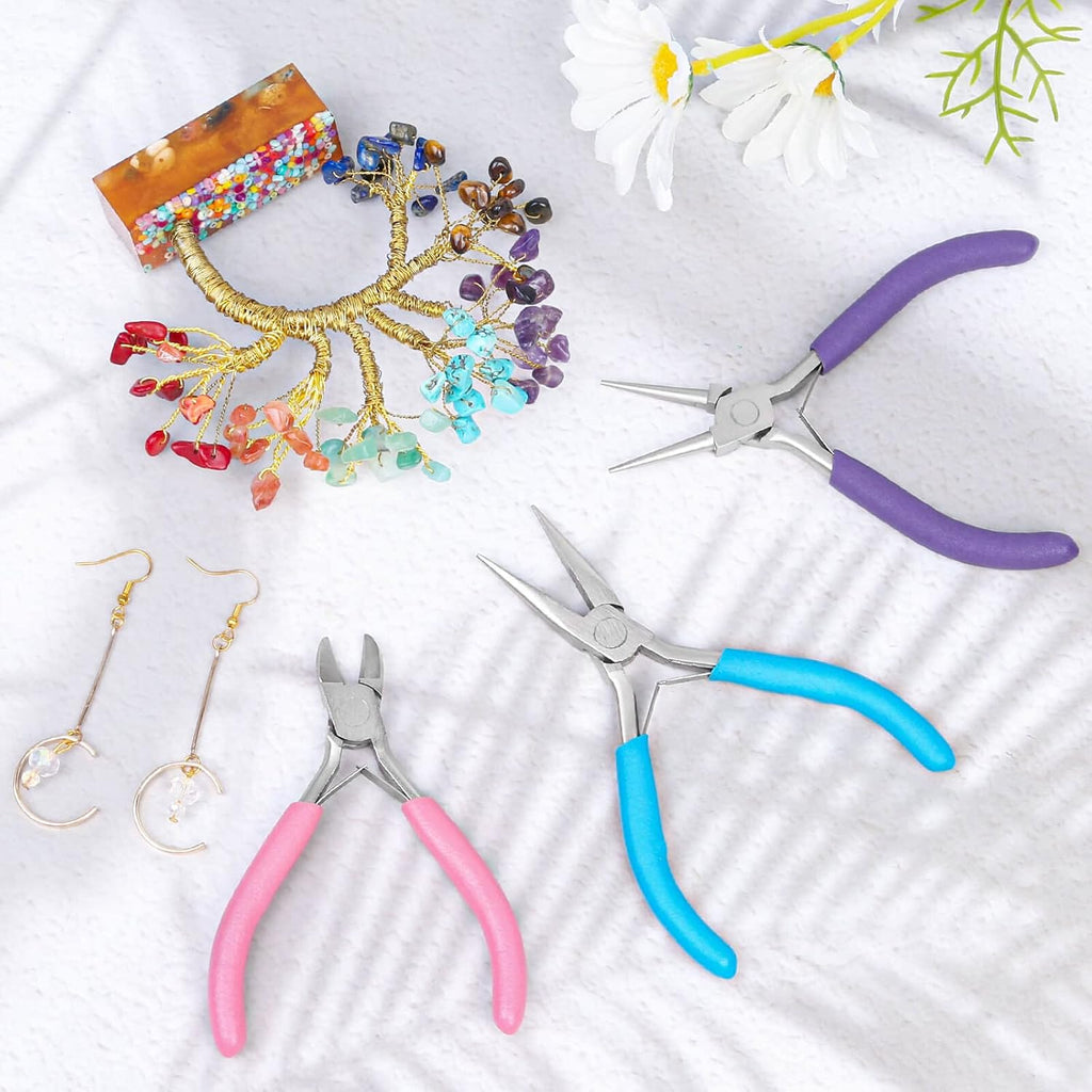 Pliers for Jewelry Making, Shynek Jewelry Pliers Set Includes Needle Nose Pliers, Round Nose Plier and Wire Cutters