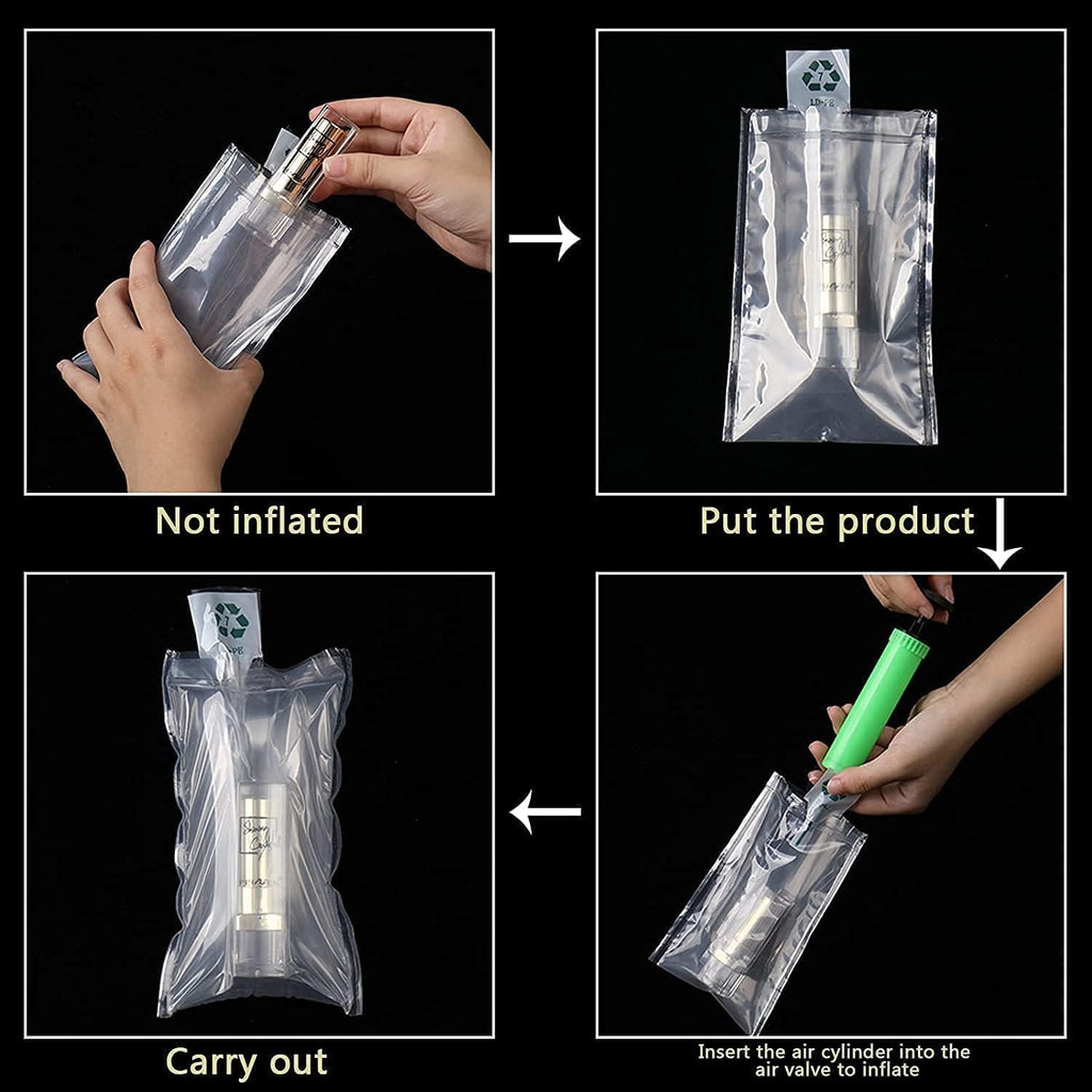 Packaging Air Bags,Clear Plastic Inflatable Air Packaging Protector Bag with Free Pump Cushion,Air Cushion Blocking