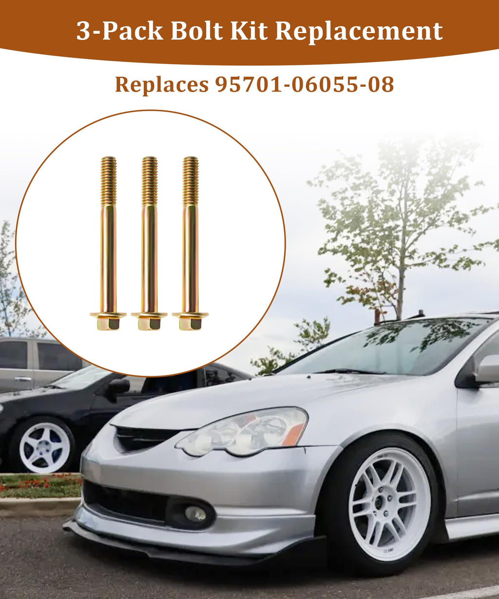 3-Pack VTEC Solenoid Bolt Kit, Replace 95701-06055-08