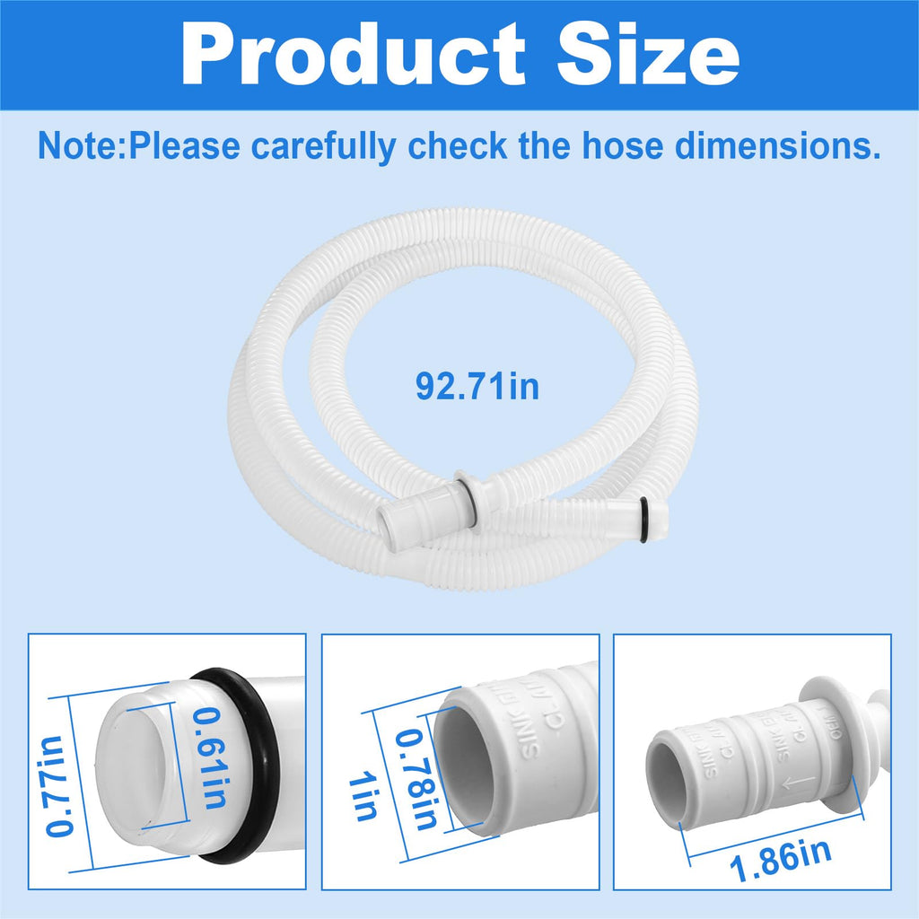 00744881 Dishwasher Drain Hose Compatible with Bosch Thermador Dishwasher