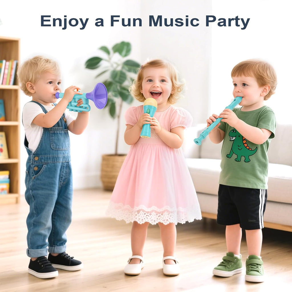 Musical Toys for 2 3 Year Old Boy Girl Birthday Gifts, 5 in 1 Montessori Musical Instruments for Toddlers 2-4 with