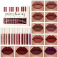 Matte Liquid Lipstick Set - 12 Pcs Long Lasting & Waterproof Lipstick Kit, Non Transfer Lip Stain with Nude, Dark Red
