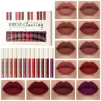 Matte Liquid Lipstick Set - 12 Pcs Long Lasting & Waterproof Lipstick Kit, Non Transfer Lip Stain with Nude, Dark Red