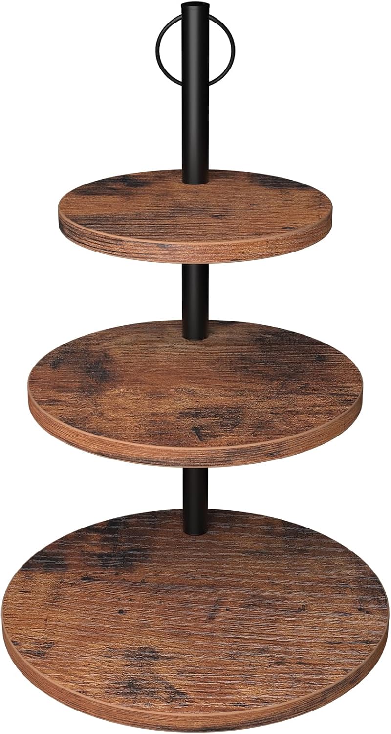 Cupcake Stand, Rustic Wood 3 Tier Cake Stand, Dessert Table Display