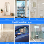 Shower Squeegee with Long Handle, Telescoping Window and Floor Wiper