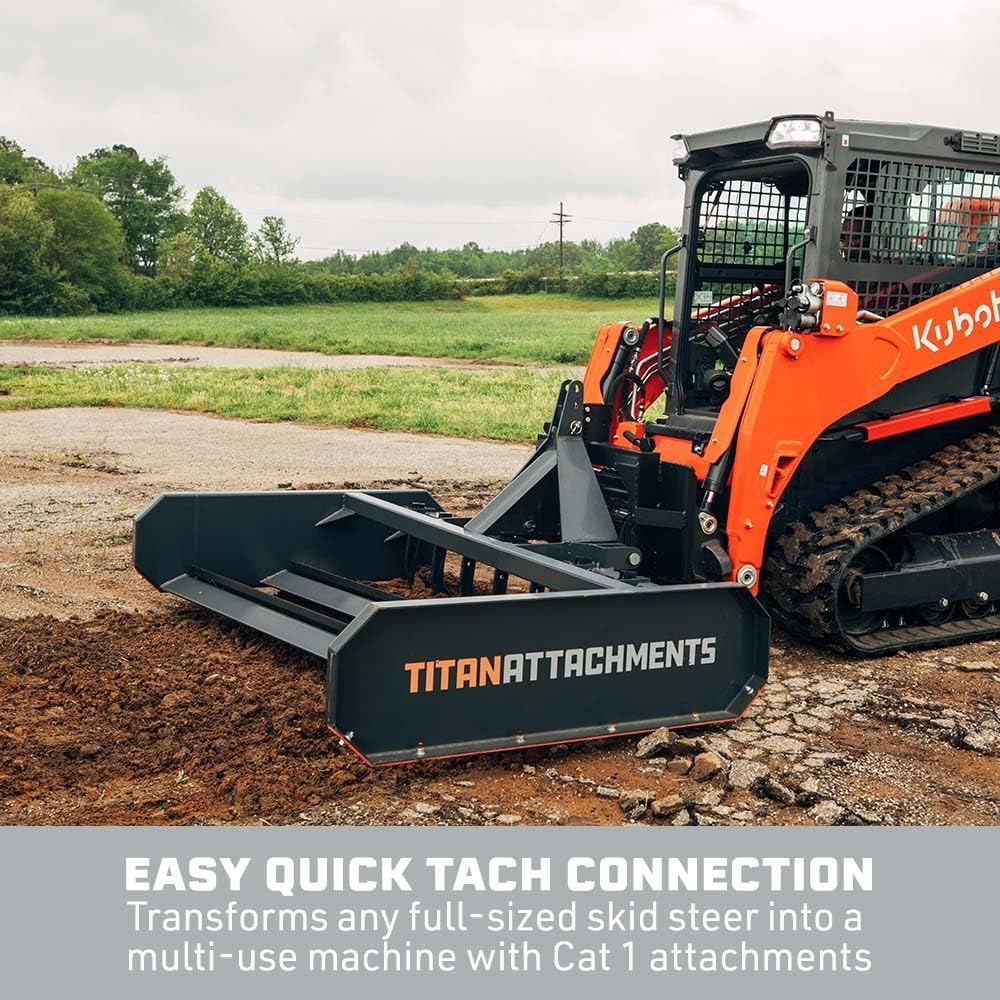 Attachments 3 Point Quick Hitch Adapter, Full Size Universal Quick Tach to Cat 1 Implements, 3,000 LB Weight