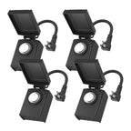 BN-LINK Outdoor 24-Hour Mechanical Timer Outlet, 2 Grounded Outlets, 4 Pack